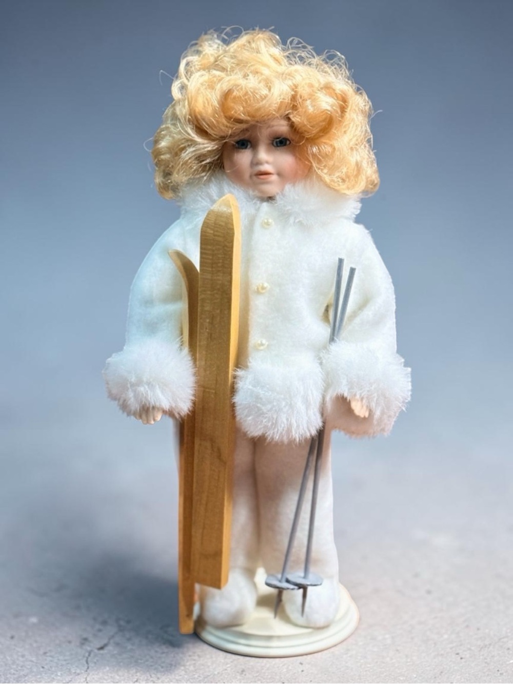Collectible Doll with Snow Skis